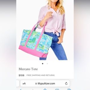 Brand new gift wrapped Lilly Pulitzer Mercato tote